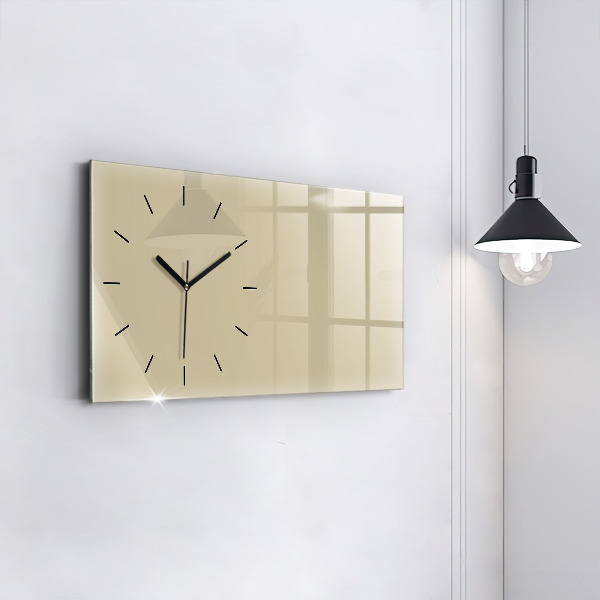 Horloge murale horizontale Couleur beige
