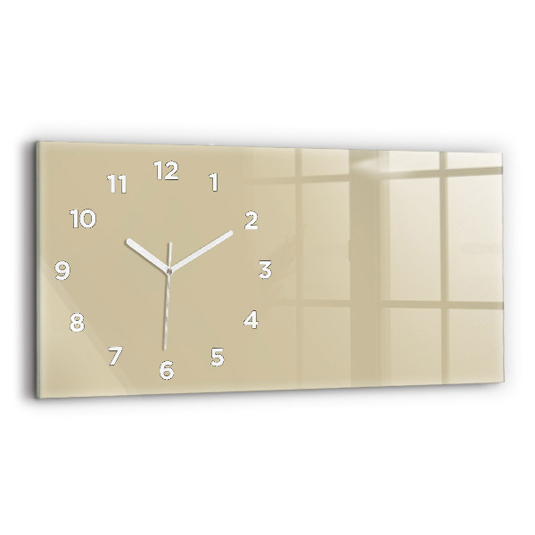Horloge murale horizontale Couleur beige