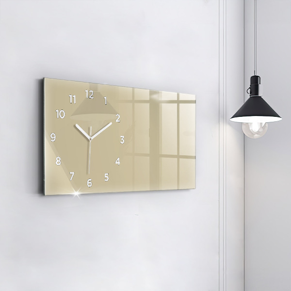 Horloge murale horizontale Couleur beige