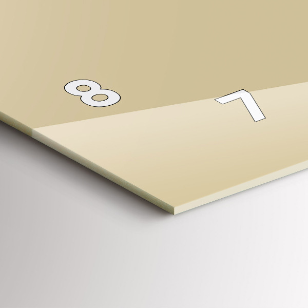 Horloge murale horizontale Couleur beige