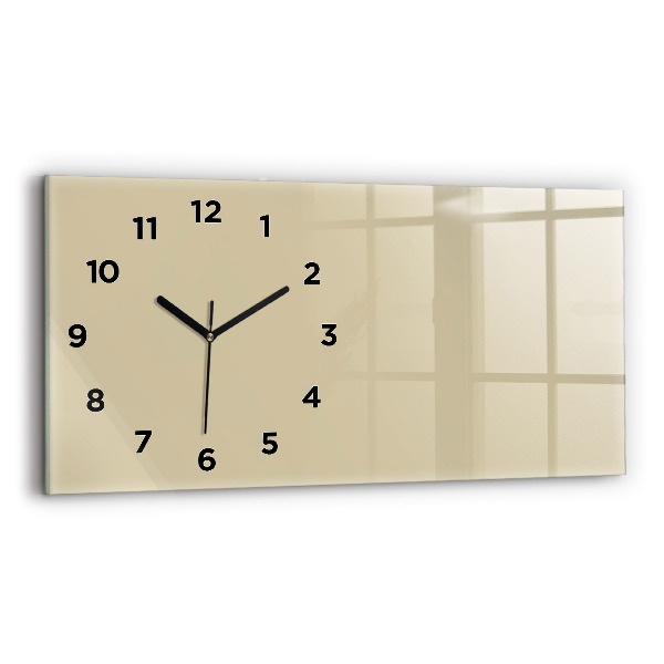 Horloge murale horizontale Couleur beige