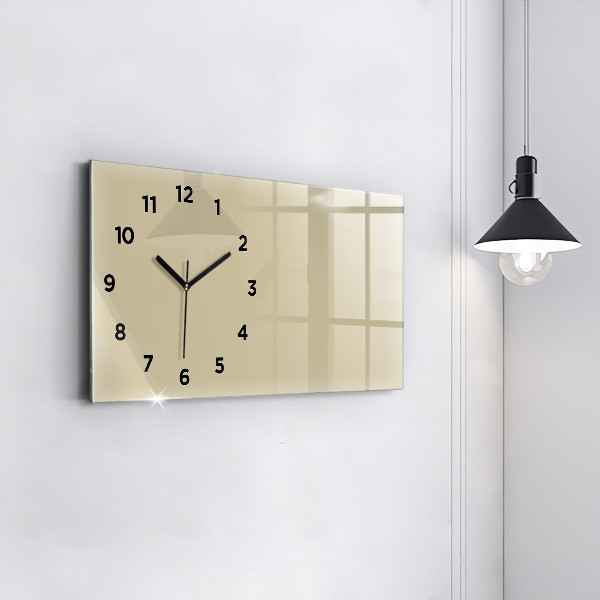 Horloge murale horizontale Couleur beige