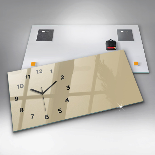 Horloge murale horizontale Couleur beige