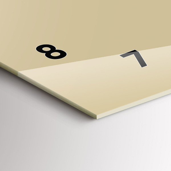 Horloge murale horizontale Couleur beige