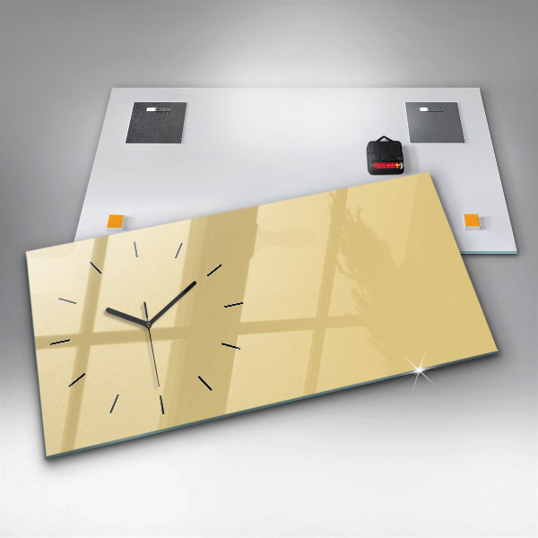 Horloge murale horizontale Couleur crème