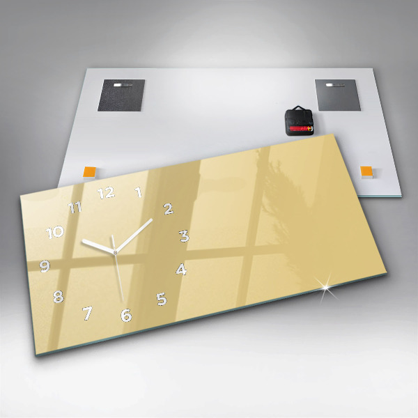 Horloge murale horizontale Couleur crème