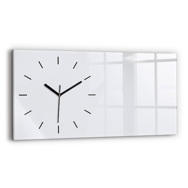 Horloge murale horizontale Couleur blanc foncé