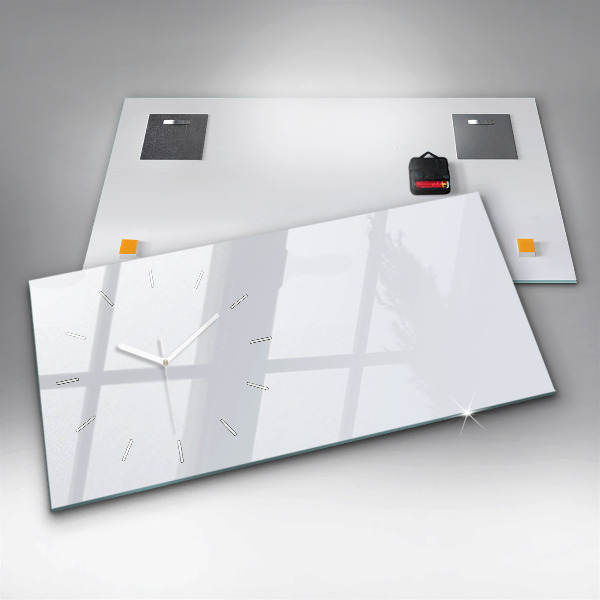 Horloge murale horizontale Couleur blanc foncé