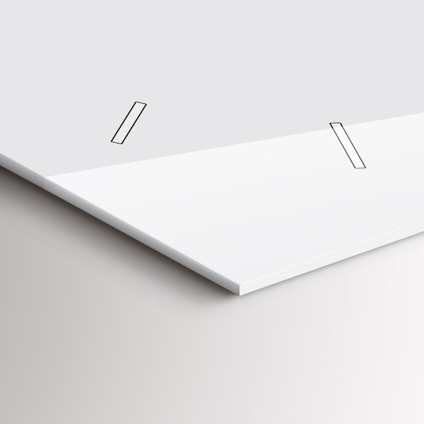 Horloge murale horizontale Couleur blanc foncé