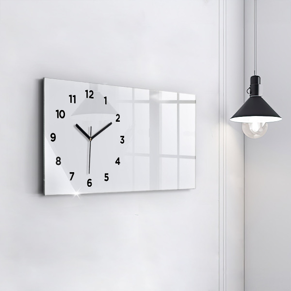 Horloge murale horizontale Couleur blanc foncé
