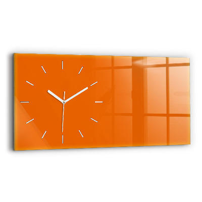 Horloge murale horizontale Couleur orange