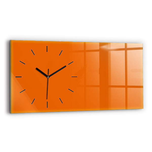 Horloge murale horizontale Couleur orange