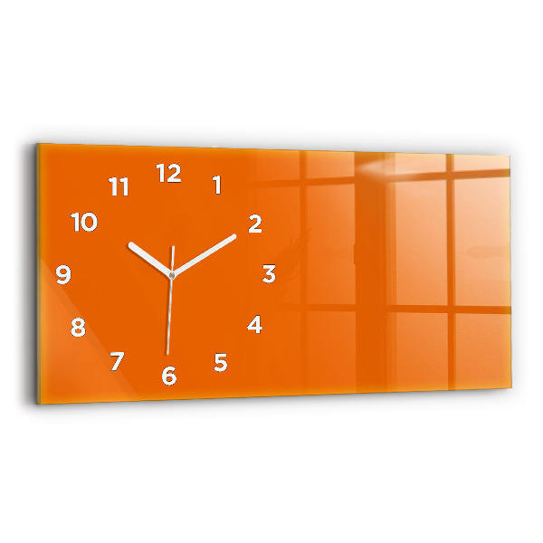 Horloge murale horizontale Couleur orange
