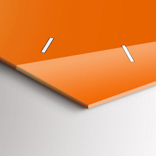 Horloge murale horizontale Couleur orange