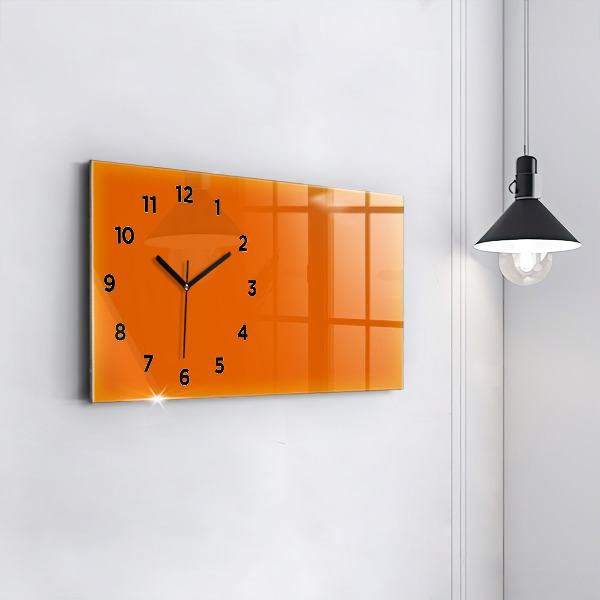 Horloge murale horizontale Couleur orange