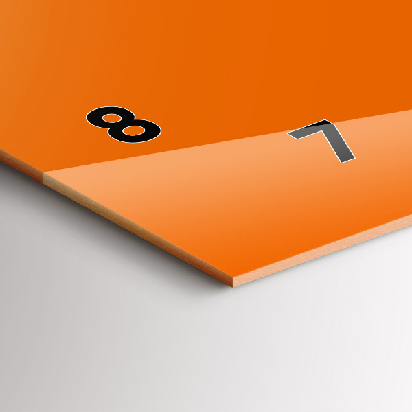 Horloge murale horizontale Couleur orange