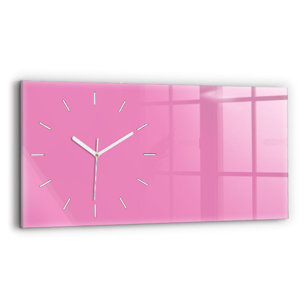 Horloge murale horizontale Couleur rose
