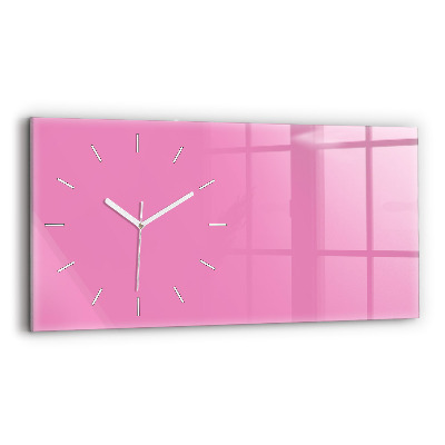 Horloge murale horizontale Couleur rose