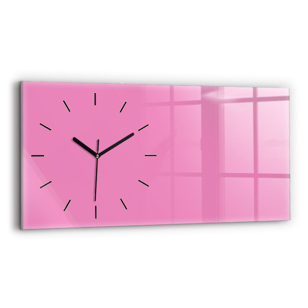 Horloge murale horizontale Couleur rose