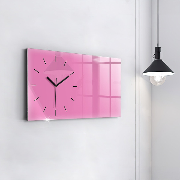 Horloge murale horizontale Couleur rose