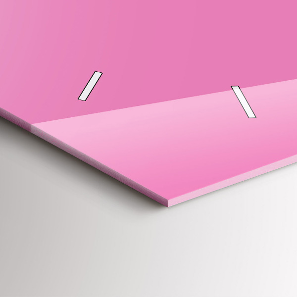 Horloge murale horizontale Couleur rose