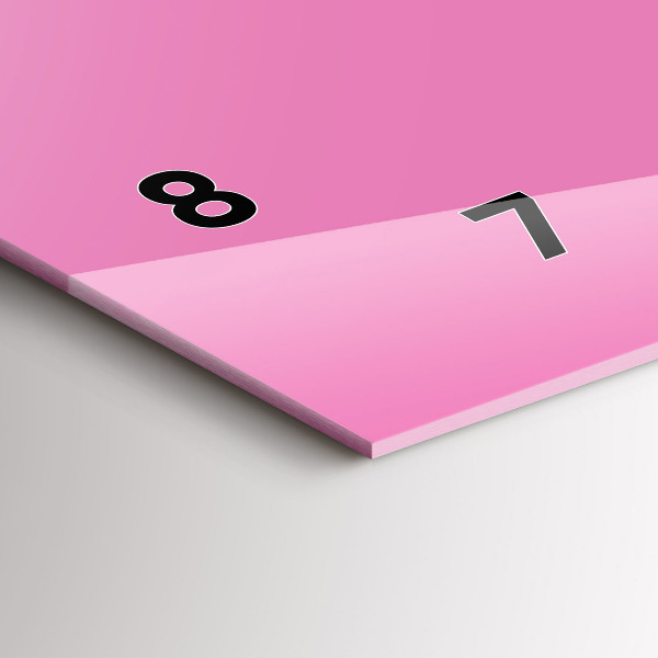 Horloge murale horizontale Couleur rose