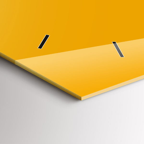 Horloge murale horizontale Couleur jaune doré