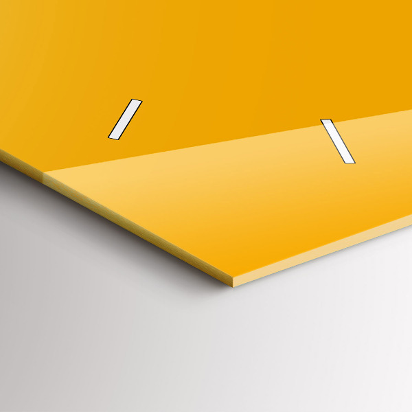 Horloge murale horizontale Couleur jaune doré