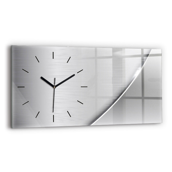 Horloge murale horizontale Motif argenté