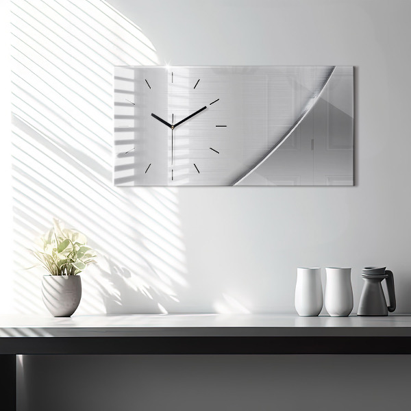 Horloge murale horizontale Motif argenté