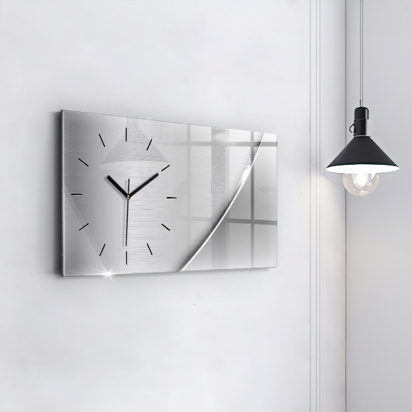 Horloge murale horizontale Motif argenté