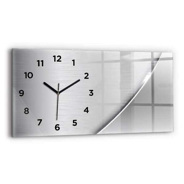 Horloge murale horizontale Motif argenté