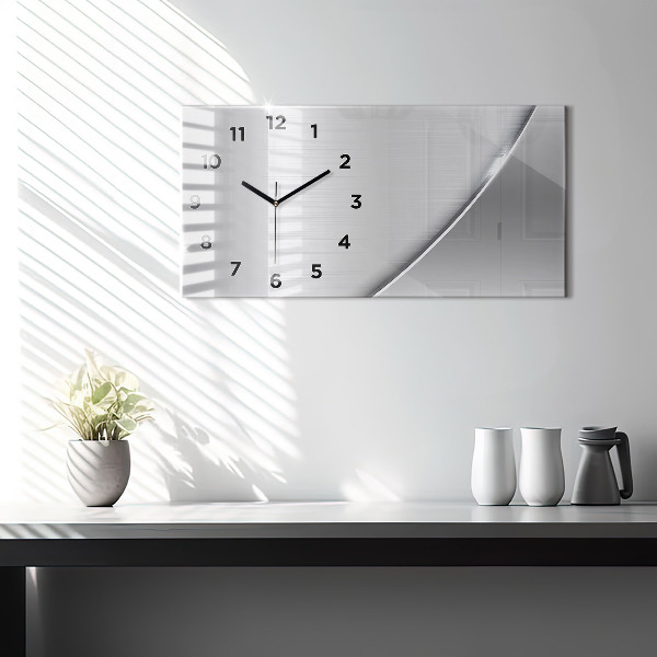 Horloge murale horizontale Motif argenté