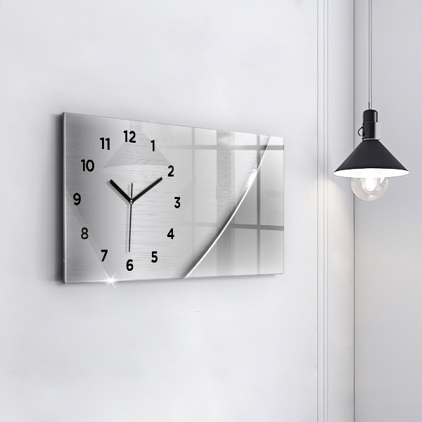 Horloge murale horizontale Motif argenté
