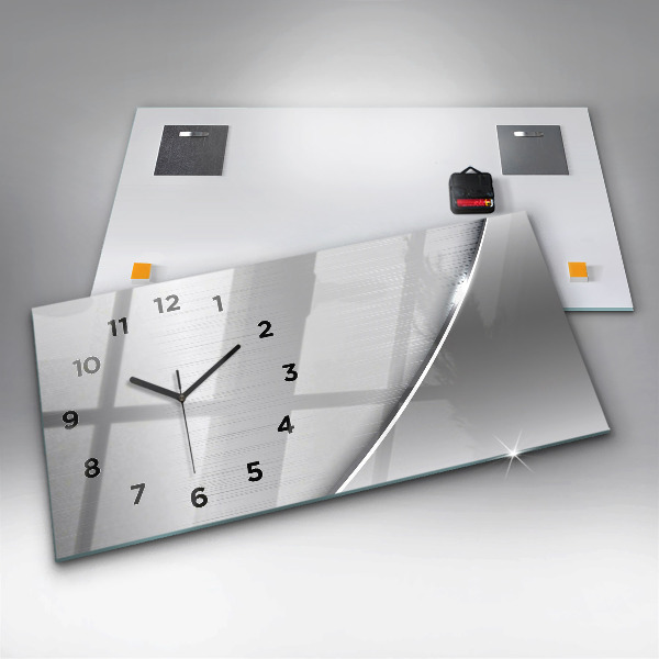 Horloge murale horizontale Motif argenté