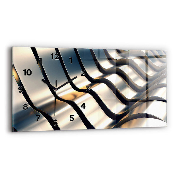 Horloge murale horizontale Motif argenté