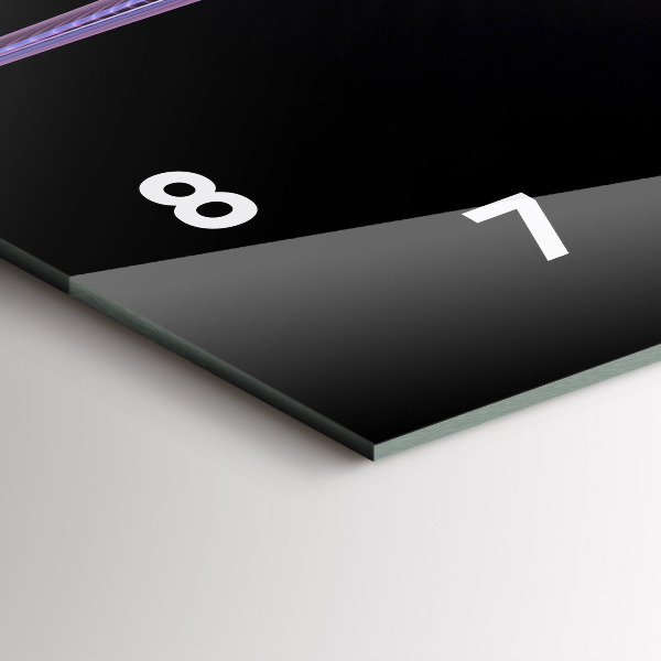 Horloge murale horizontale Abstraction violette