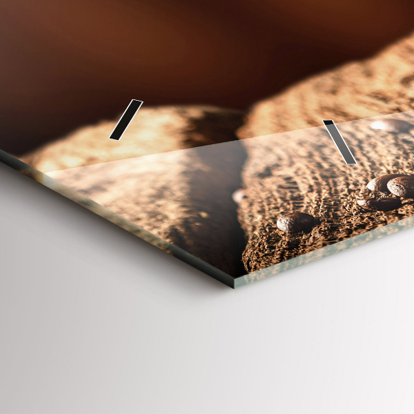 Horloge murale horizontale Une tasse de café