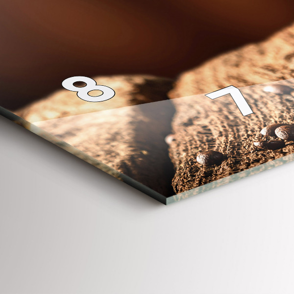 Horloge murale horizontale Une tasse de café