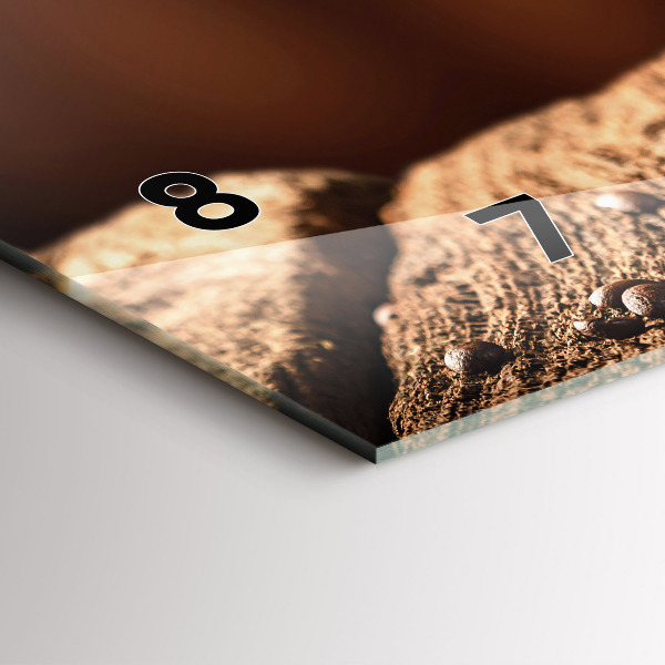 Horloge murale horizontale Une tasse de café