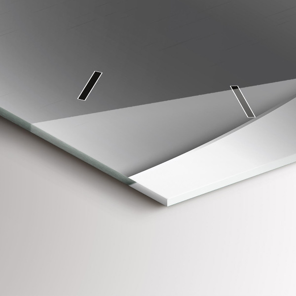 Horloge murale horizontale Lignes argentées