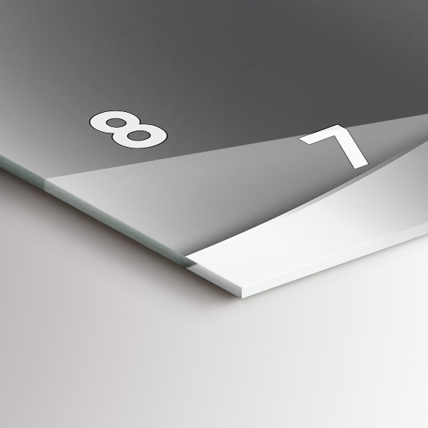 Horloge murale horizontale Lignes argentées