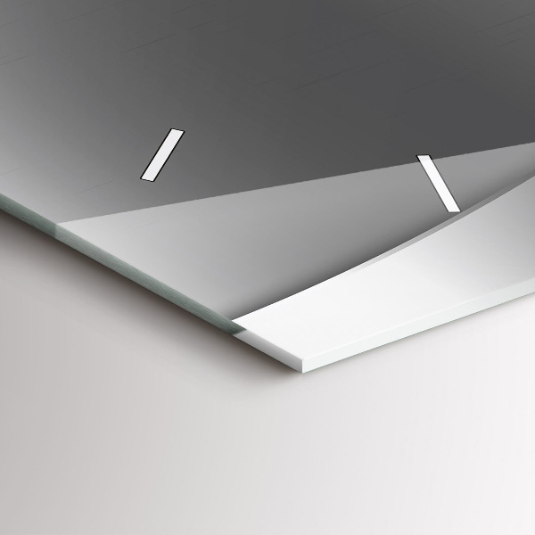 Horloge murale horizontale Lignes argentées