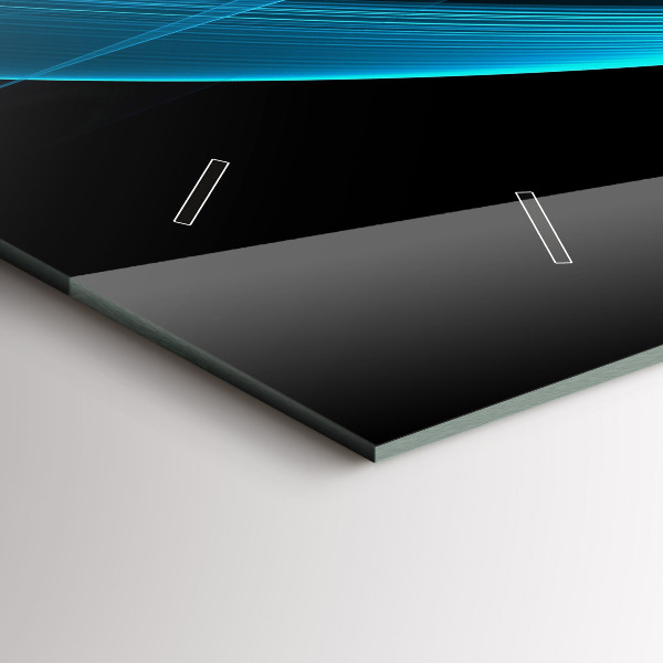 Horloge murale horizontale Abstraction bleue