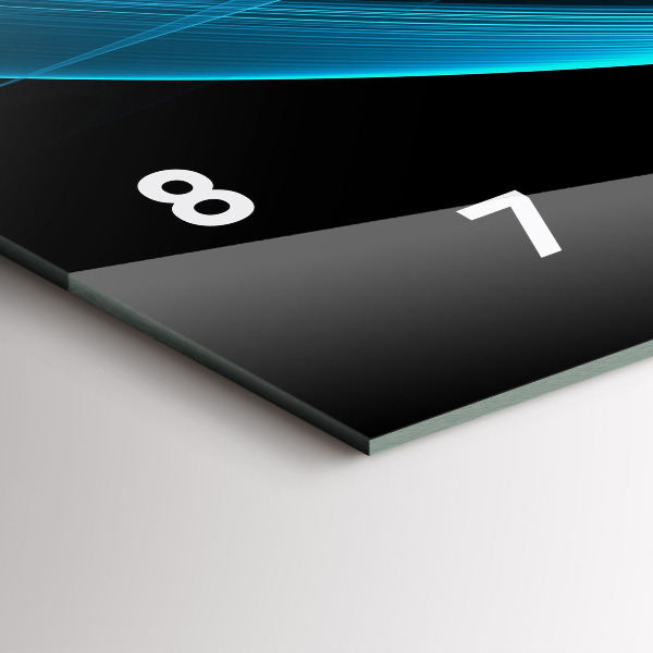 Horloge murale horizontale Abstraction bleue