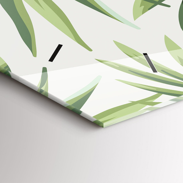 Horloge murale horizontale Motif tropical