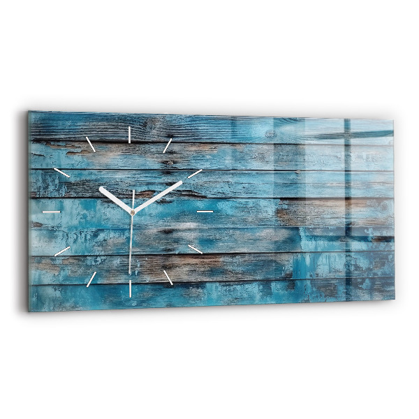 Horloge murale horizontale Tableaux bleus