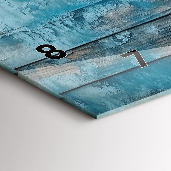 Horloge murale horizontale Tableaux bleus