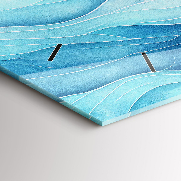 Horloge murale horizontale Nuages bleus