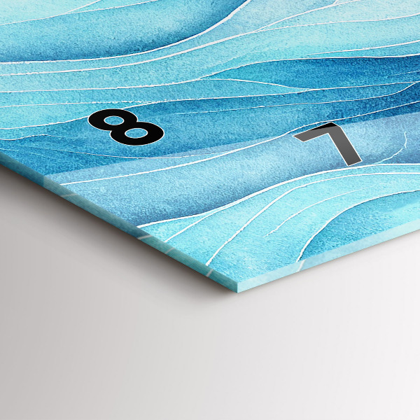 Horloge murale horizontale Nuages bleus